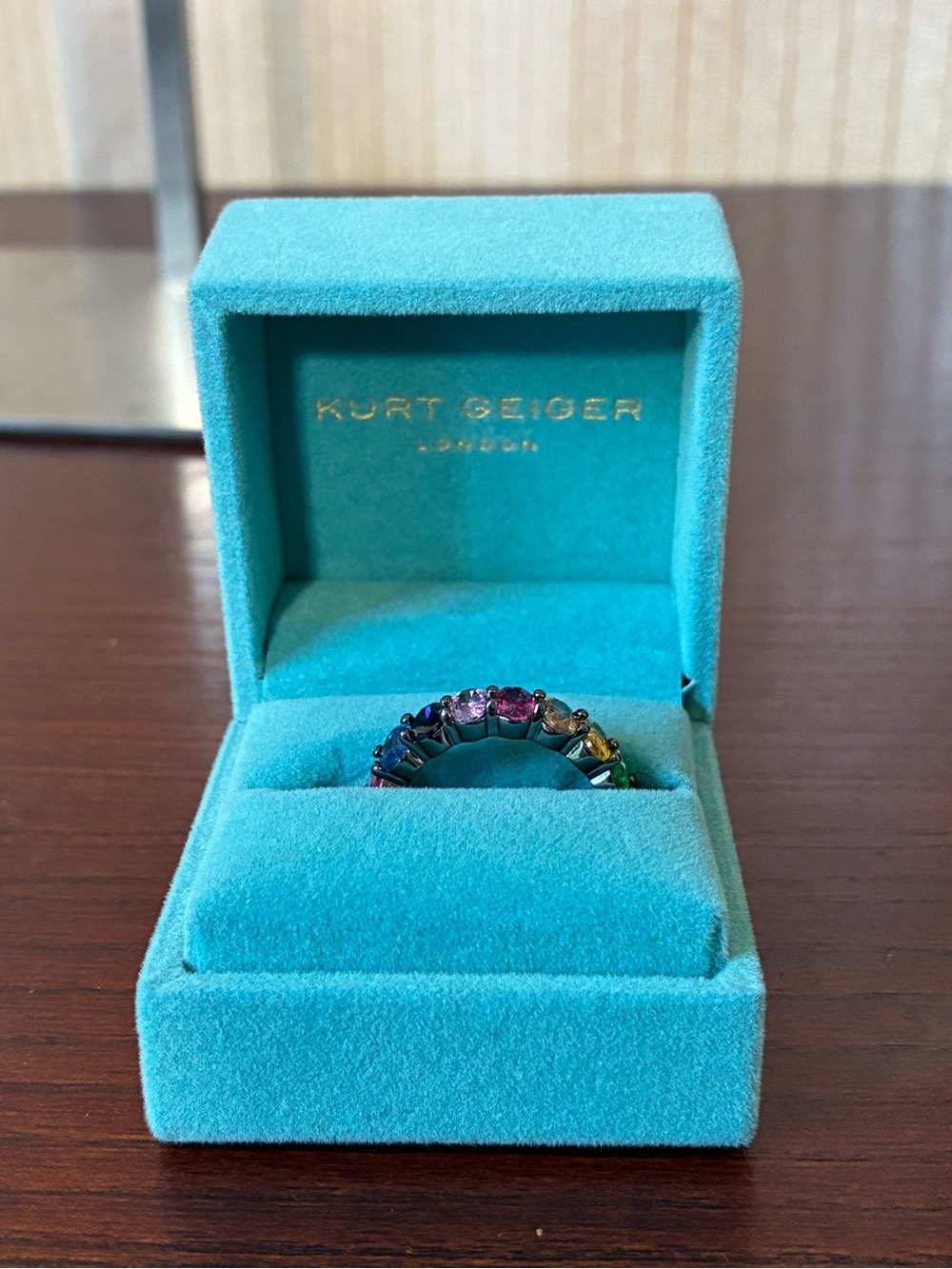 Kurt Geiger Multicolor Gemstone Eternity Band - Rainbow Stones